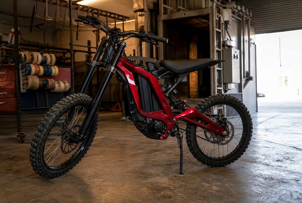 Custom powder coated electric dirt bike